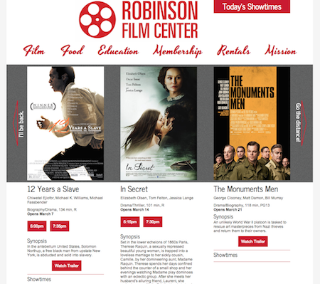 Robinson Film Center website